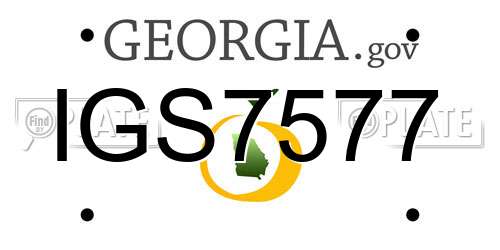 IGS7577 Georgia License Plate
