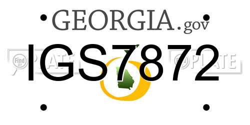 IGS7872 Georgia License Plate