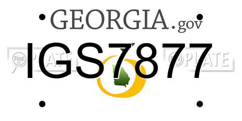 IGS7877 Georgia License Plate