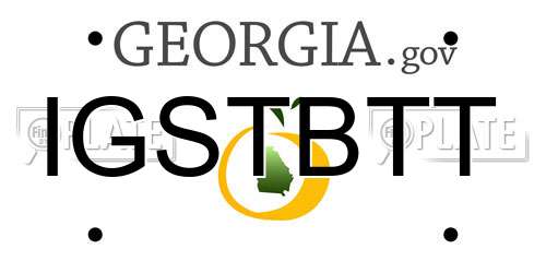 IGSTBTT Georgia License Plate