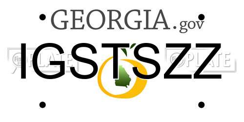 IGSTSZZ Georgia License Plate