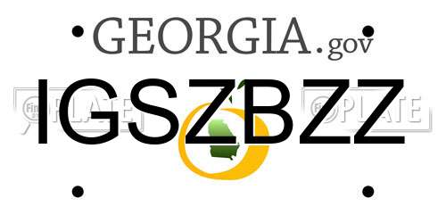 IGSZBZZ Georgia License Plate