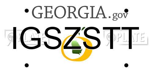 IGSZSTT Georgia License Plate