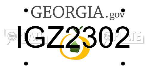 IGZ2302 Georgia License Plate
