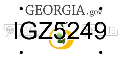 IGZ5249 Georgia License Plate