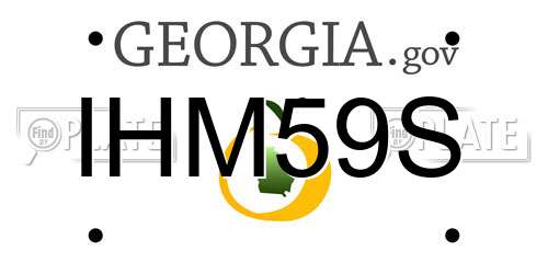 IHM59S Georgia License Plate