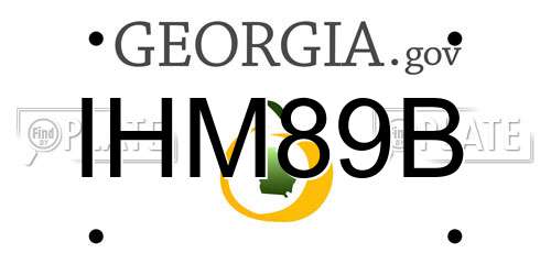 IHM89B Georgia License Plate