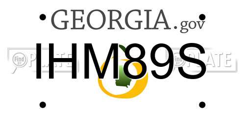 IHM89S Georgia License Plate