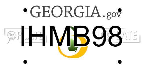 IHMB98 Georgia License Plate