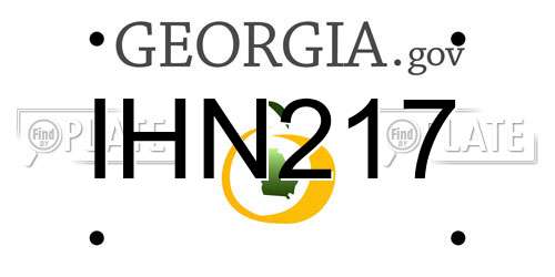 IHN217 Georgia License Plate