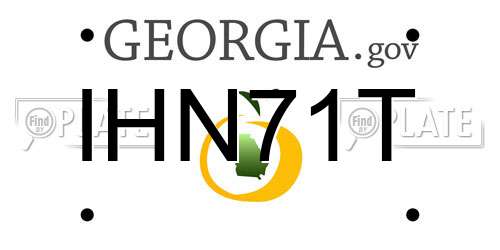 IHN71T Georgia License Plate