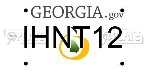 IHNT12 Georgia License Plate