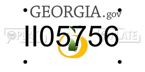 II05756 Georgia License Plate