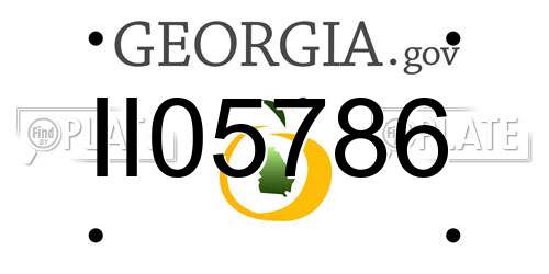 II05786 Georgia License Plate