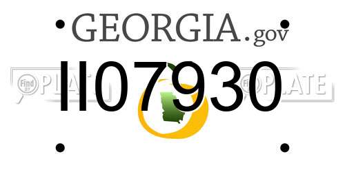 II07930 Georgia License Plate