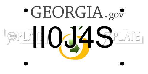 II0J4S Georgia License Plate