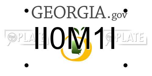 II0M1I Georgia License Plate