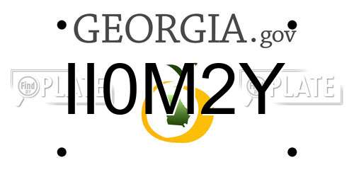II0M2Y Georgia License Plate
