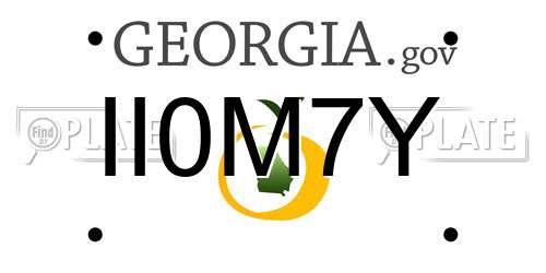 II0M7Y Georgia License Plate