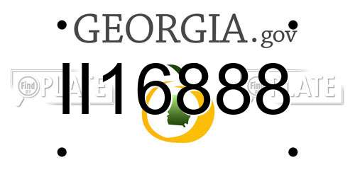 II16888 Georgia License Plate
