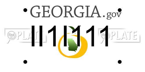 II1I111 Georgia License Plate
