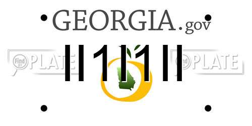 II1I1II Georgia License Plate