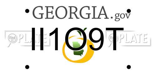 II1O9T Georgia License Plate