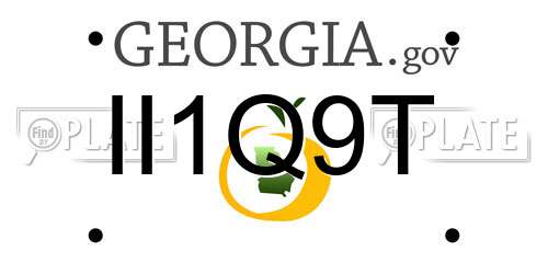 II1Q9T Georgia License Plate