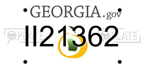 II21362 Georgia License Plate