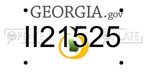 II21525 Georgia License Plate