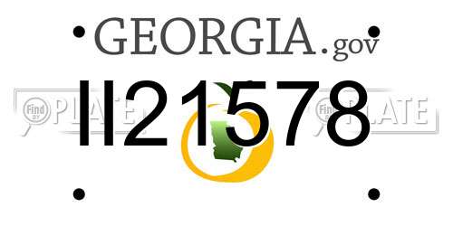 II21578 Georgia License Plate