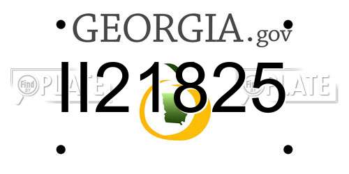 II21825 Georgia License Plate