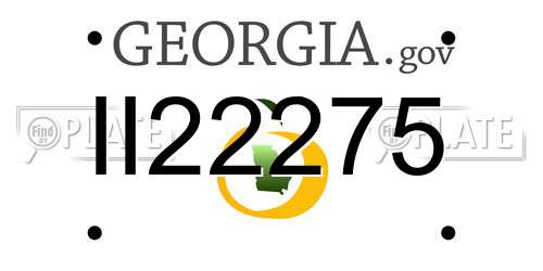 II22275 Georgia License Plate