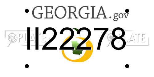 II22278 Georgia License Plate