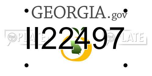II22497 Georgia License Plate