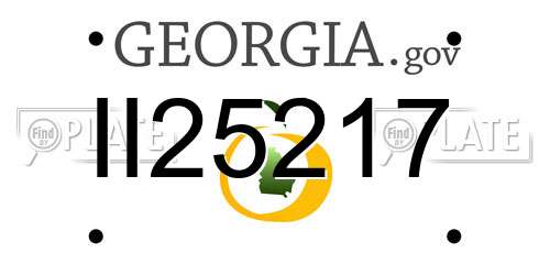II25217 Georgia License Plate