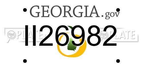 II26982 Georgia License Plate