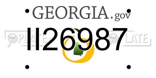 II26987 Georgia License Plate