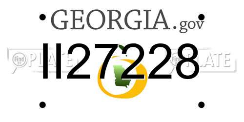 II27228 Georgia License Plate
