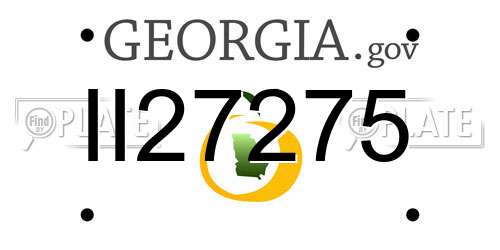 II27275 Georgia License Plate