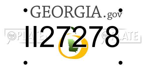 II27278 Georgia License Plate