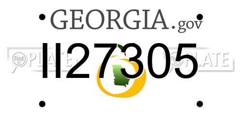 II27305 Georgia License Plate