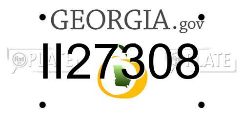 II27308 Georgia License Plate