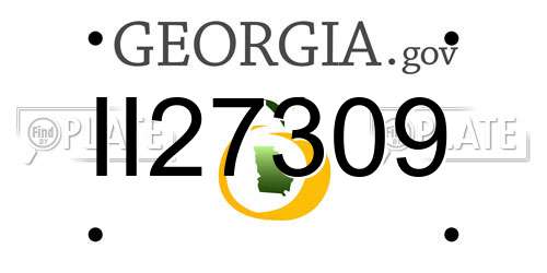 II27309 Georgia License Plate