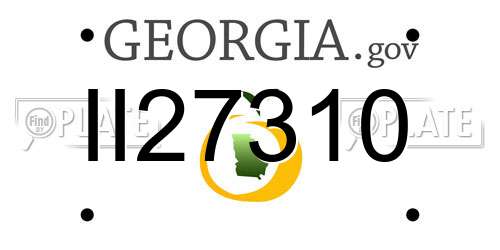 II27310 Georgia License Plate