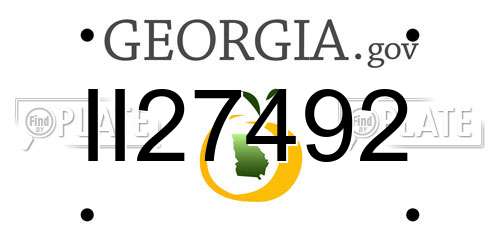 II27492 Georgia License Plate