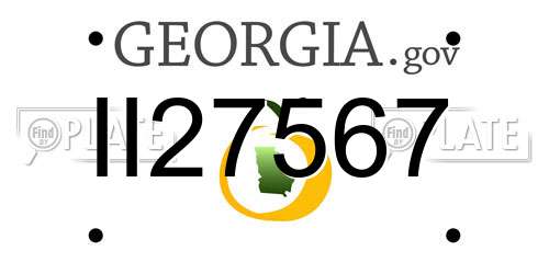II27567 Georgia License Plate