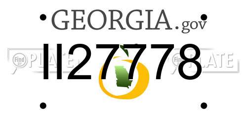 II27778 Georgia License Plate