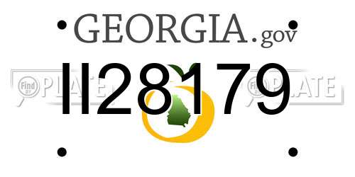II28179 Georgia License Plate