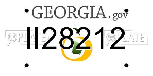 II28212 Georgia License Plate